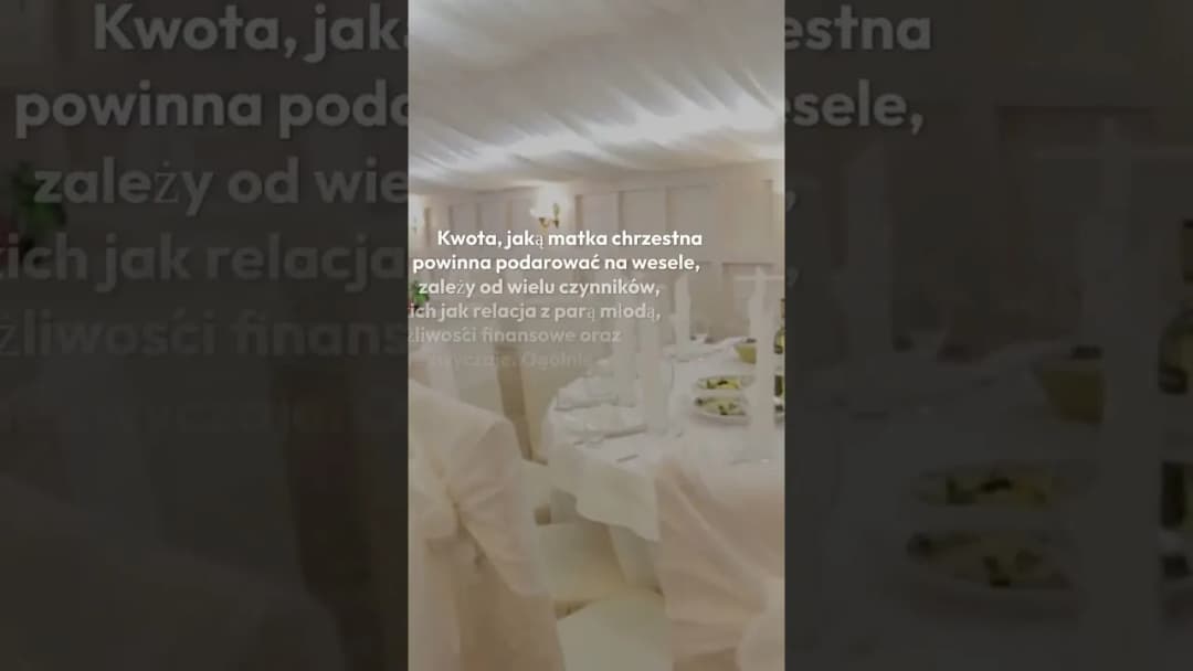 Ile matka chrzestna powinna dać na wesele, aby nie żałować wyboru?
