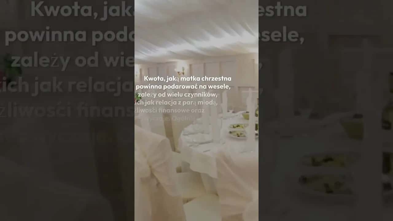Ile matka chrzestna powinna dać na wesele, aby nie żałować wyboru?
